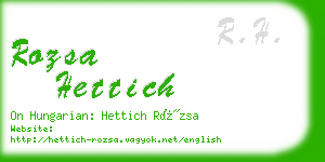 rozsa hettich business card